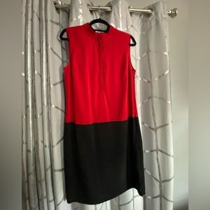 Calvin Klein dress, size 12, in red and black.